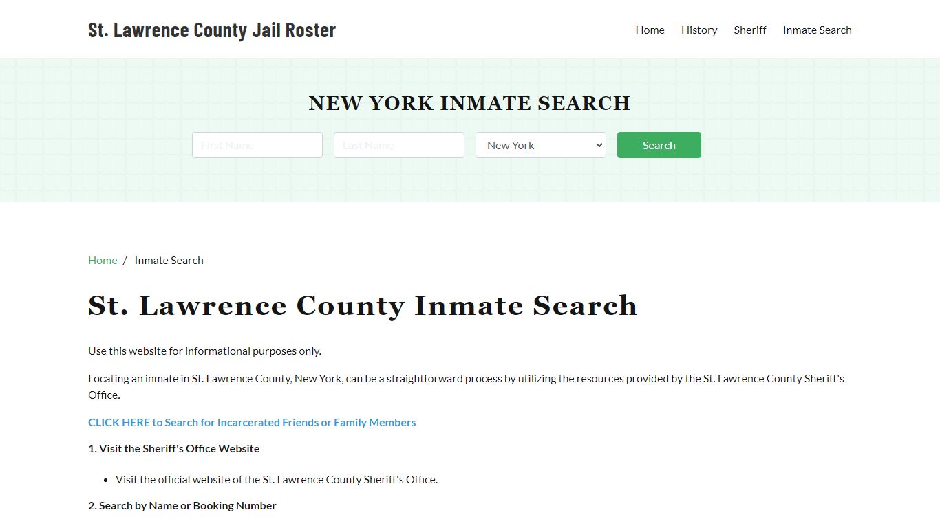 St. Lawrence County, NY Detainee Lookup