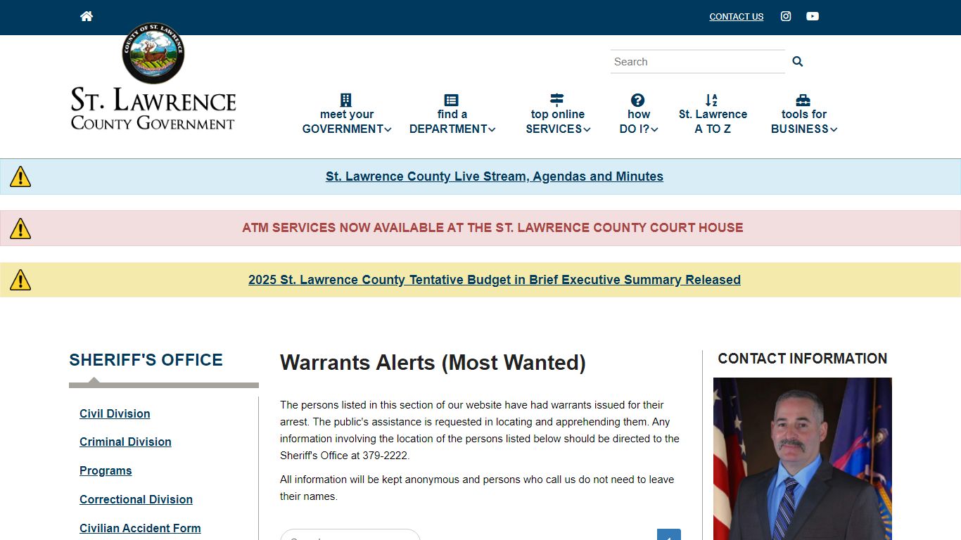 Warrants Alerts (Most Wanted) | St. Lawrence County